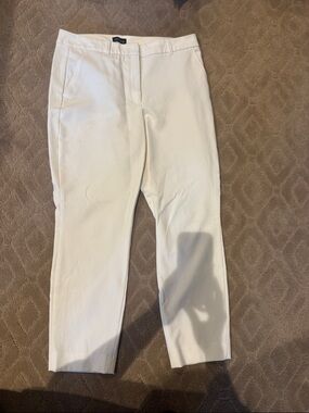 White House Black Market White Cropped Ankle Pants